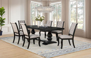Phelps 7-piece Rectangular Dining Table Set Distressed Noir - 121231-S7C
