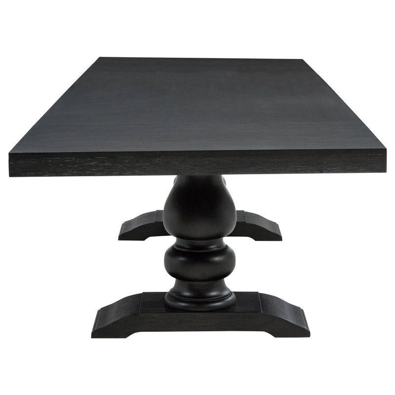 Phelps 7-piece Rectangular Dining Table Set Distressed Noir - 121231-S7C