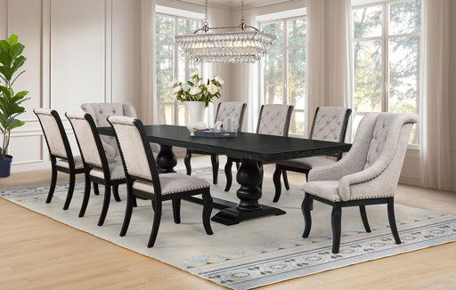 Phelps 9-piece Rectangular Dining Table Set Distressed Noir - 121231-S9A