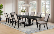 Phelps 9-piece Rectangular Dining Table Set Distressed Noir - 121231-S9C