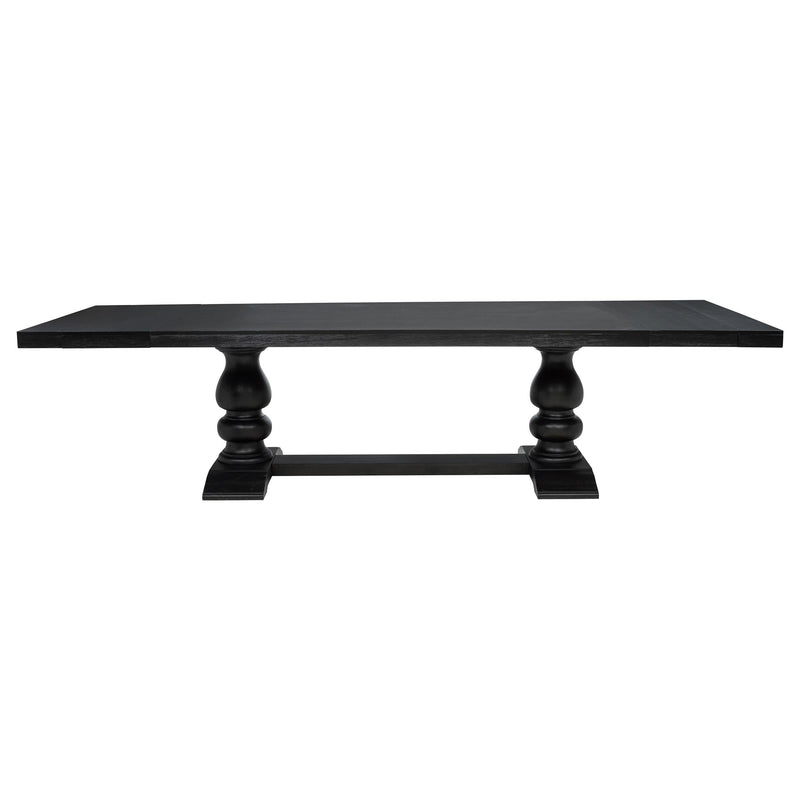Phelps 9-piece Rectangular Dining Table Set Distressed Noir - 121231-S9C