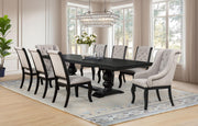 Phelps Upholstered Dining Arm Chair Tan Distressed Noir (Set of 2) - 121233