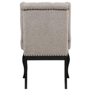 Phelps Upholstered Dining Arm Chair Tan Distressed Noir (Set of 2) - 121233
