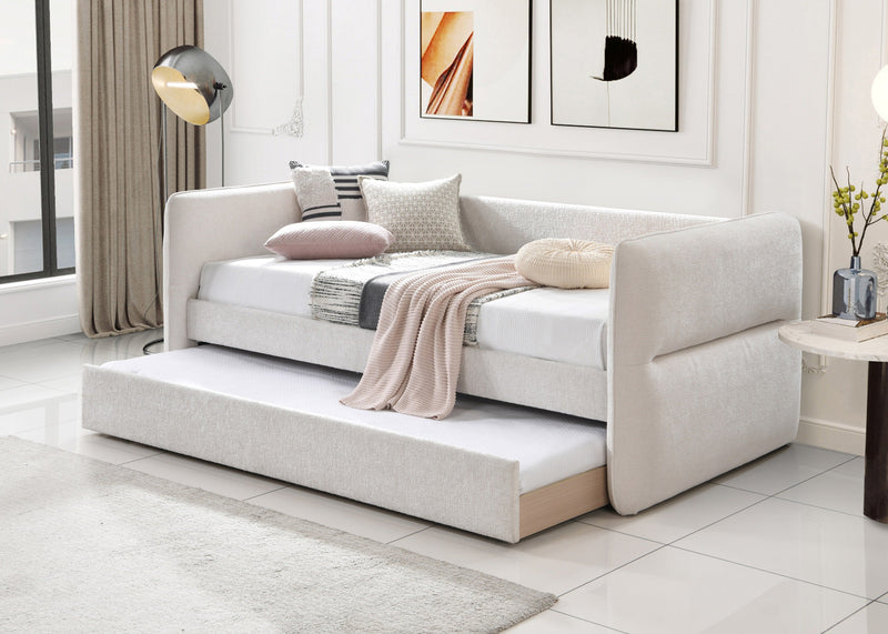 Philipa Oatmeal Twin Daybed with Trundle - DMV FurnitureDaybed