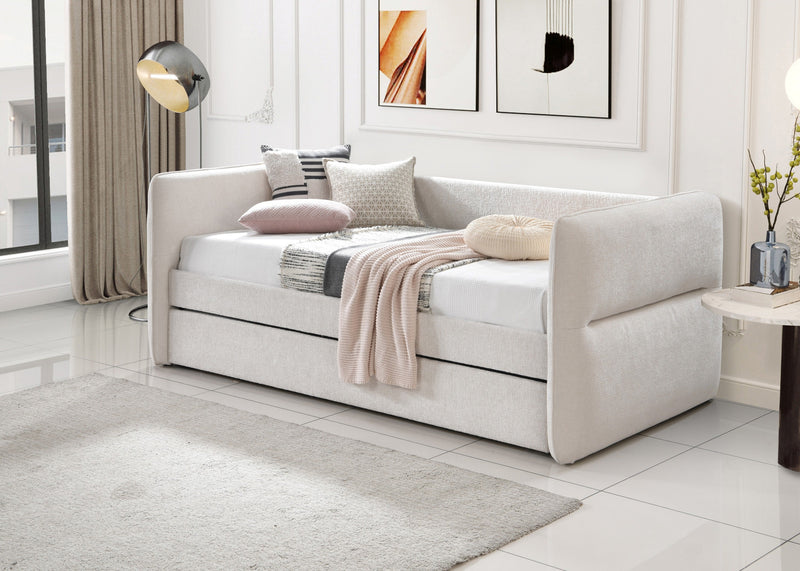 Philipa Oatmeal Twin Daybed with Trundle - DMV FurnitureDaybed