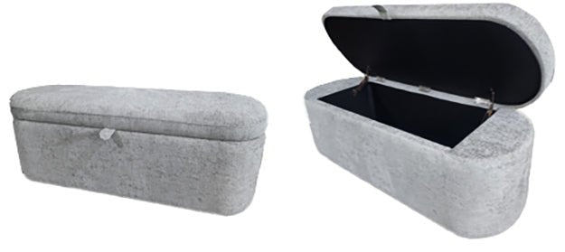 Philipa Storage Bench - L.Grey Tweed - DMV FurnitureBenches