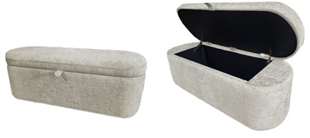 Philipa Storage Bench - Oatmeal Tweed - DMV FurnitureBenches