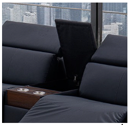 Phoenix Black 6-pc Sectional - PHOENIX-BK-6-PC-SEC