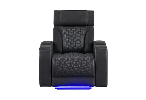 U8611 Blanche Charcoal Power Recliner With Power Headrest And Led - U8611-BLANCHE CHAR-PR W/ PHR LED