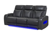U8611 Blanche Charcoal Power Reclining Sofa With Phr And Led - U8611-BLANCHE CHAR-PRS W/ PHR LED