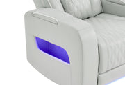 U8611 Blanche Silver Power Recliner With Power Headrest And Led - U8611-BLANCHE SIL-PR W/ PHR LED