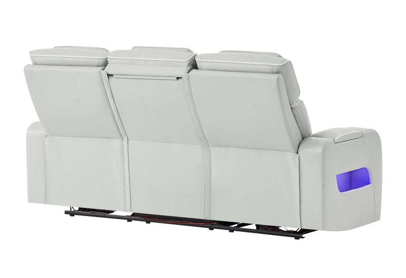 U8611 Blanche Silver Pwr Rec Sofa With Phr And Led - U8611-BLANCHE SIL-PRS W/ PHR LED