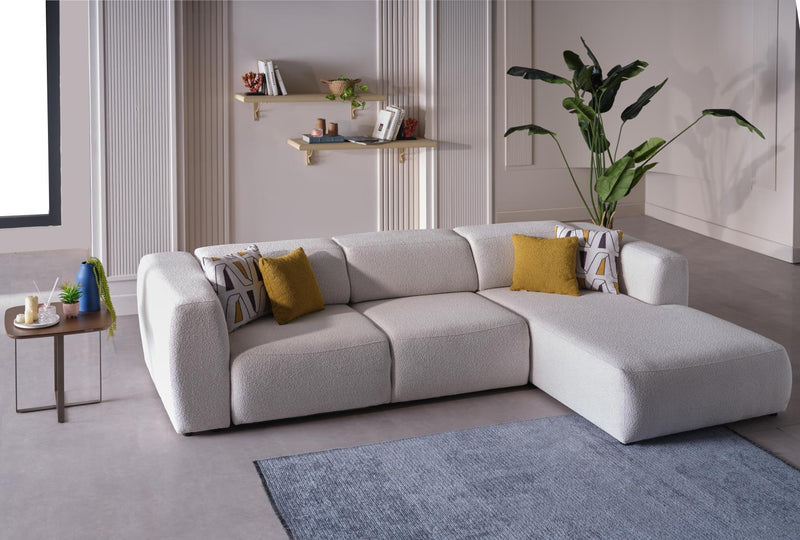 Picasso Sectional (Oscar White) 5 Pieces & Chair - DMV FurnitureSleeper Sectional