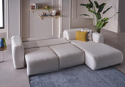 Picasso Sectional (Oscar White) 5 Pieces & Chair - DMV FurnitureSleeper Sectional