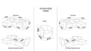 Picasso Sectional (Oscar White) 5 Pieces & Chair - DMV FurnitureSleeper Sectional