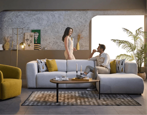 Picasso Sectional (Oscar White) 5 Pieces - DMV FurnitureSleeper Sectional