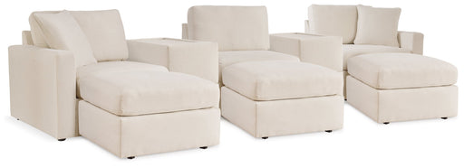Pillar Peak 5-Piece Sectional with Ottoman in Oyster - PKG019272