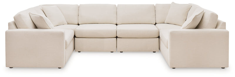 Pillar Peak 6-Piece Sectional with Ottoman in Oyster - PKG019271