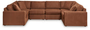 Pillar Peak 6-Piece Sectional with Ottoman in Spice - PKG019266
