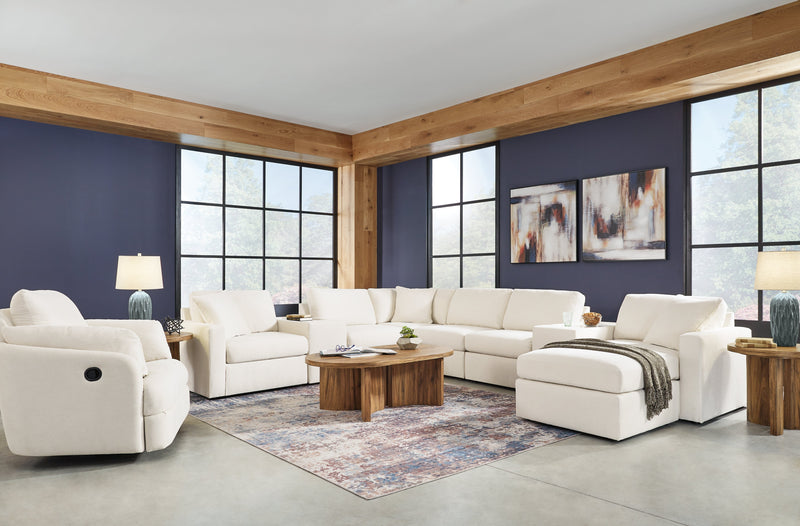 Pillar Peak 6-Piece Sectional with Recliner in Oyster - PKG018626