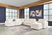 Pillar Peak 8-Piece Sectional with Ottoman in Oyster - PKG019274