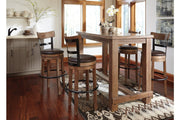 Pinnadel Light Brown Bar Height Bar Stool - DMV FurnitureBarstool