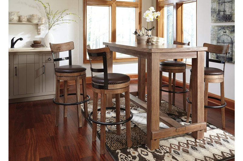 Pinnadel Light Brown Bar Height Bar Stool - DMV FurnitureBarstool