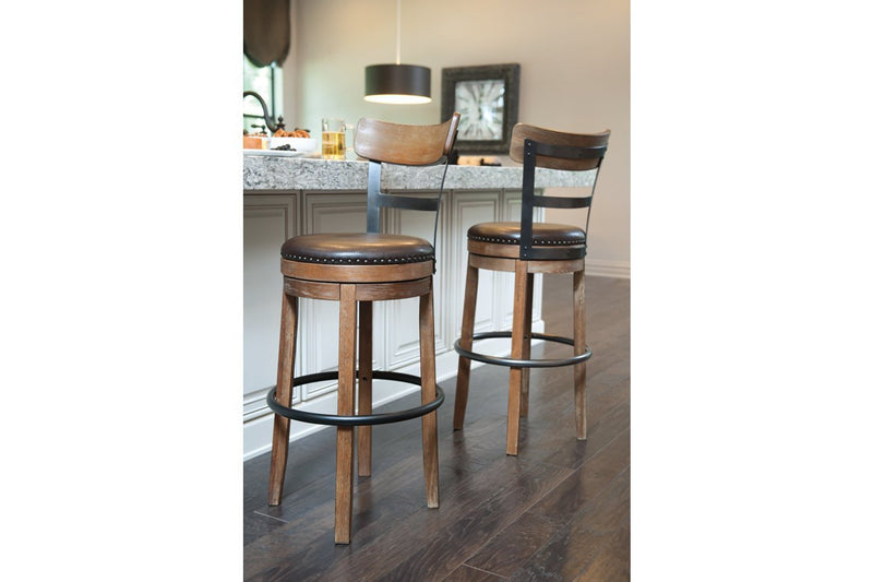 Pinnadel Light Brown Bar Height Bar Stool - DMV FurnitureBarstool