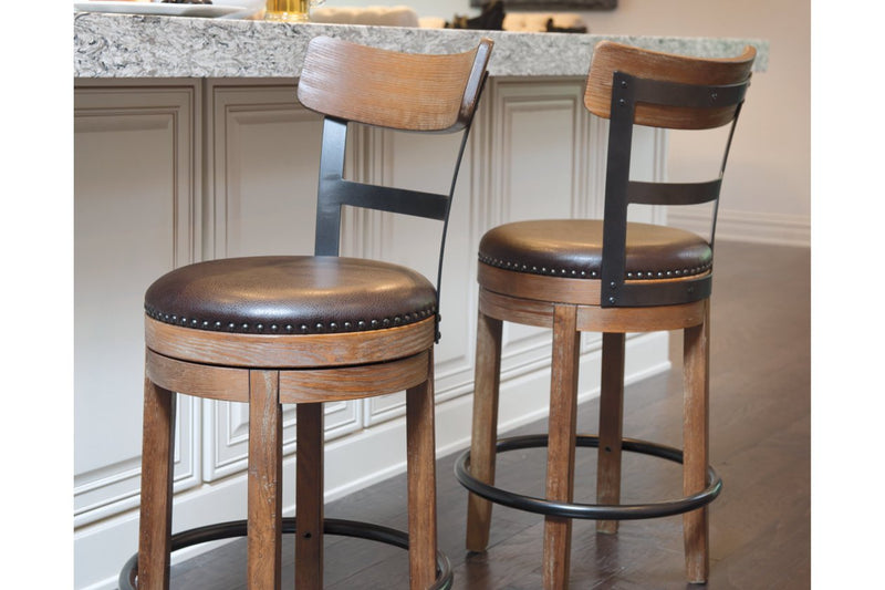 Pinnadel Light Brown Counter Height Bar Stool - DMV FurnitureBarstool