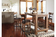 Pinnadel Light Brown Counter Height Bar Stool - DMV FurnitureBarstool