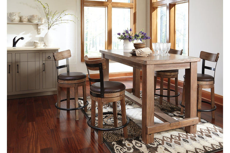Pinnadel Light Brown Counter Height Bar Stool - DMV FurnitureBarstool
