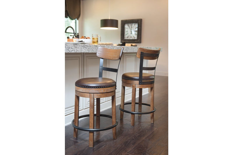 Pinnadel Light Brown Counter Height Bar Stool - DMV FurnitureBarstool