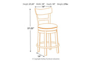 Pinnadel Light Brown Counter Height Bar Stool - DMV FurnitureBarstool