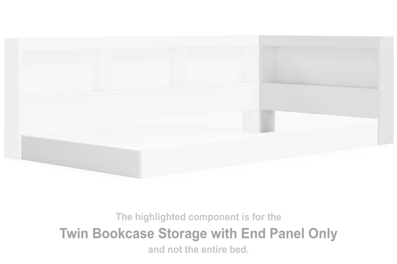 Piperton Twin Bookcase Storage with End Panel - EB1221-163 - DMV Furniture