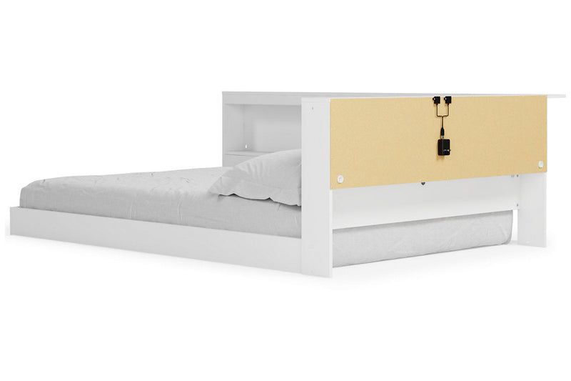 Piperton White Full Bookcase Storage Bed - DMV FurnitureFull Bed