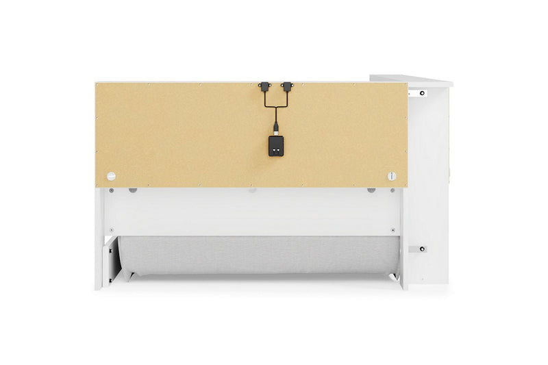 Piperton White Twin Bookcase Storage Bed - DMV FurnitureTwin Bed