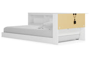 Piperton White Twin Bookcase Storage Bed - DMV FurnitureTwin Bed