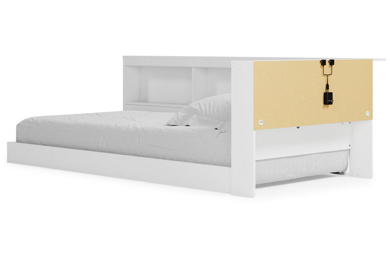 Piperton White Twin Bookcase Storage Bed - DMV FurnitureTwin Bed