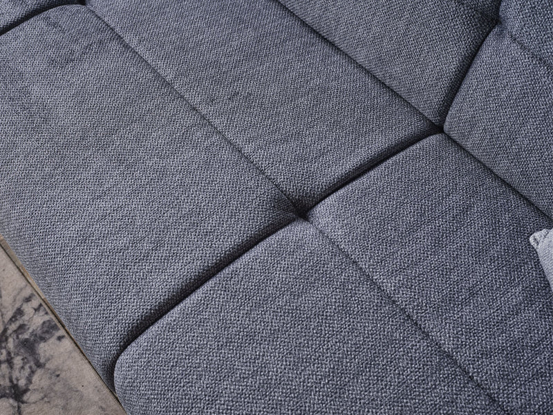 Platin Convertible Loveseat in Anthracite - 200-ELIF-PLA-A402-2
