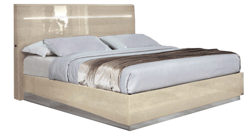 Platinum Legno Bed Ivory Betullia Sabbia Queen - DMV Furniture