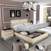 Platinum Legno Bed Ivory Betullia Sabbia Queen - DMV FurnitureQueen Bed