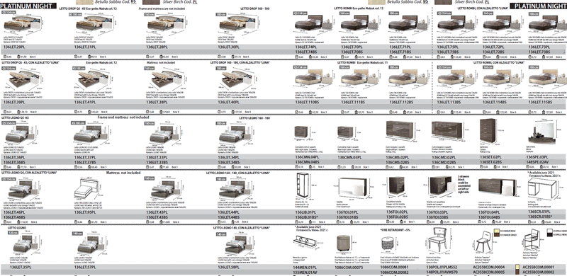 Platinum Legno Bedroom Ivory Betullia Sabbia Set - DMV Furniture