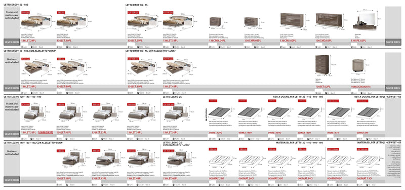 Platinum Legno Bedroom Silver Birch Set - DMV Furniture