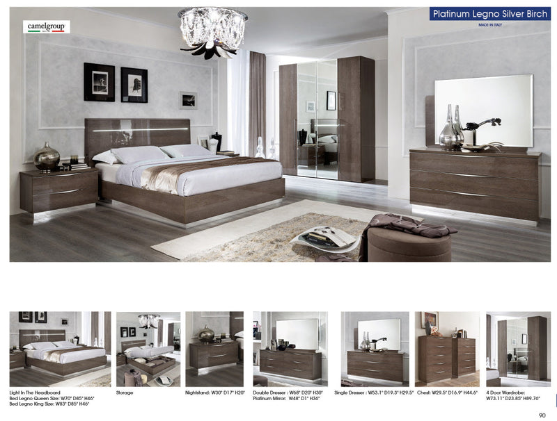 Platinum Legno Bedroom Silver Birch Set - DMV Furniture