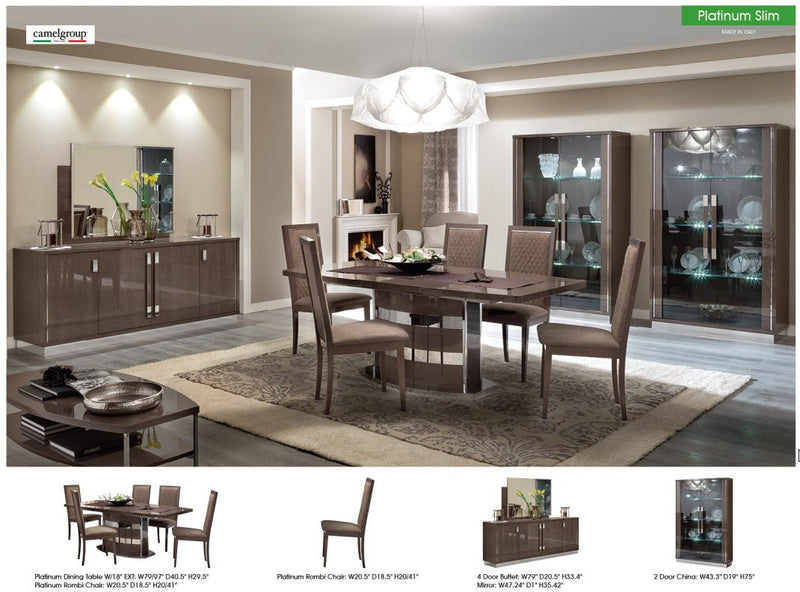 Platinum Slim Dining Table - DMV FurnitureDining Table