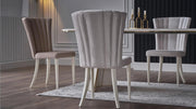 Plaza 6339 Dining Chair 2Pcs (Silver Vizon /Ivory) - DMV FurnitureDining Chair