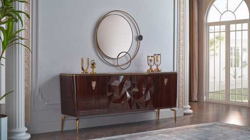 Plaza Buffet (Plaza Walnut (Plaza Teks) - DMV FurnitureHutch & Buffet