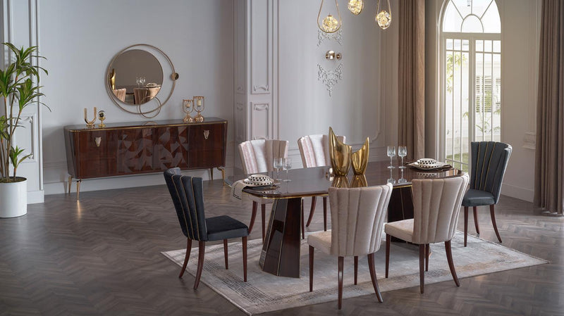 Plaza Dining Table (Plaza Walnut) - DMV FurnitureDining Table