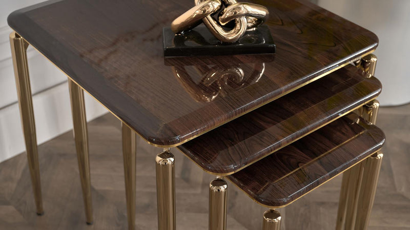 Plaza Nesting Table (Plaza Walnut) - DMV FurnitureEnd Table