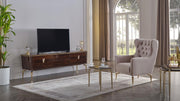 Plaza Tv Stand (Plaza Walnut (Plaza Teks) - DMV FurnitureTV Stand
